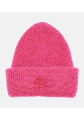 Moncler Logo wool-blend beanie