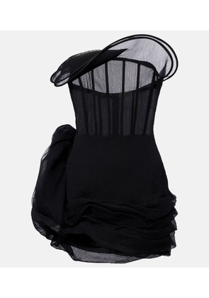 Magda Butrym Floral-applique tulle corset dress