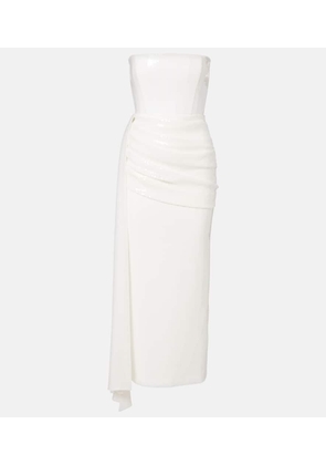 Alex Perry Bridal sequined strapless bustier gown