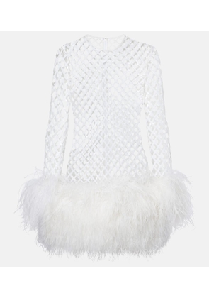 Dolce&Gabbana Feather-trimmed sequined minidress