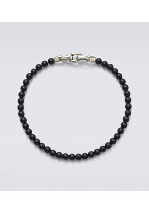 David Yurman Spiritual Beads sterling silver bracelet with black onyx