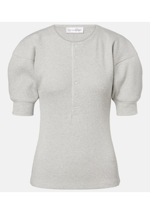 Victoria Beckham Cotton-blend Henley shirt