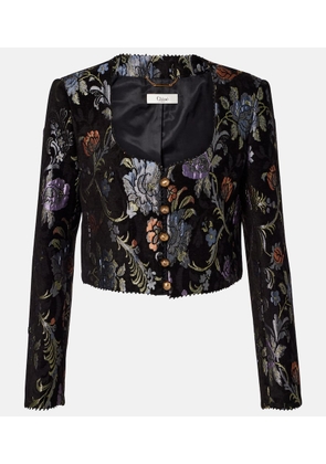 Chloe Cropped embroidered jacket