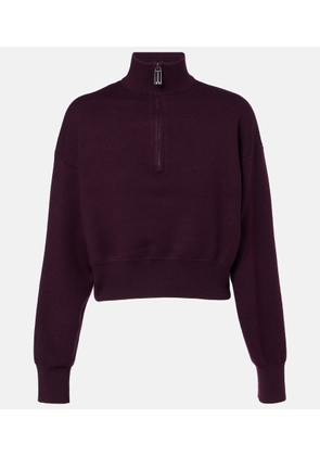 Victoria Beckham Wool-blend half-zip sweater
