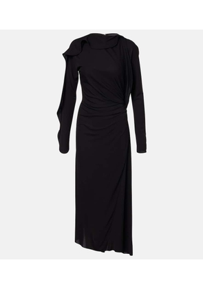 Victoria Beckham Draped jersey maxi dress