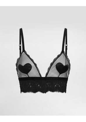 Dolce & Gabbana Tulle And Lace Bra - Woman Underwear Black 2