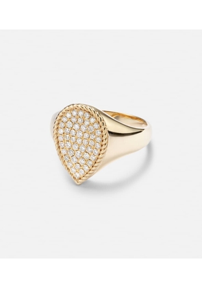 Yvonne Leon 18kt gold pinky ring with diamonds