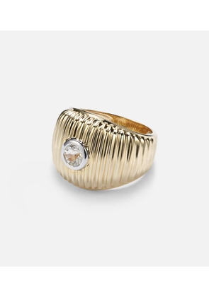 Yvonne Leon Berlingot Maxi 9kt gold ring with topaz