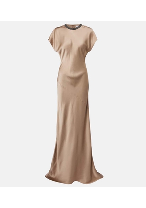 Brunello Cucinelli Monili satin gown