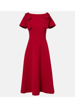Carolina Herrera Bow-detail crepe midi dress