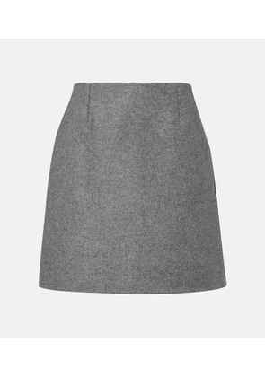 Carolina Herrera Melange virgin wool miniskirt