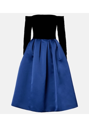 Carolina Herrera Off-shoulder crepe and satin cocktail dress