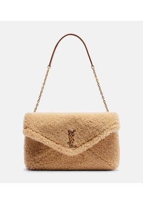 Saint Laurent Cassandre Envelope shearling shoulder bag