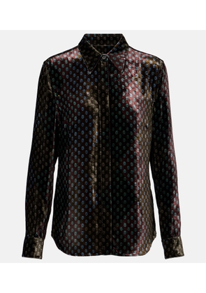 Dries Van Noten Printed velvet shirt