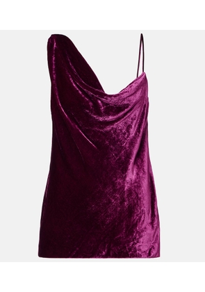 Dries Van Noten Draped velvet top