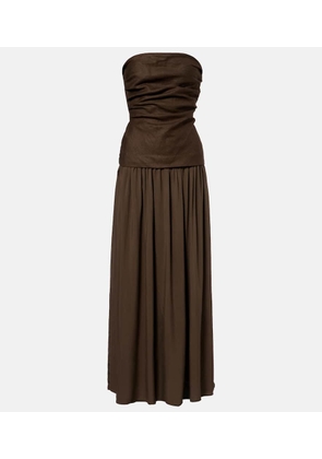 Faithfull Hedy draped linen maxi dress