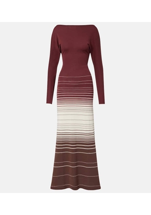 Faithfull Idun striped cotton-blend maxi dress