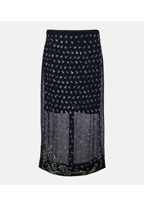 Dries Van Noten Embellished midi skirt