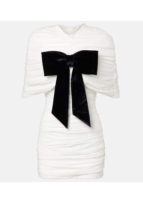 Shushu/Tong Bow-detail ruched minidress