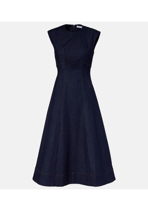 Veronica Beard Dulce cotton-blend denim midi dress