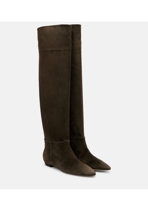 Gianvito Rossi Suede knee-high boots