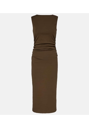 Veronica Beard Charissa ruched cotton-blend midi dress