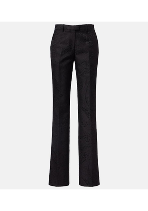 Etro Paisley jacquard bootcut pants