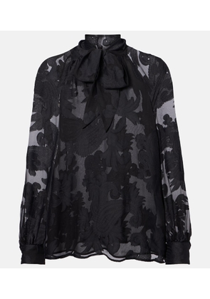 Etro Paisley tie-neck blouse