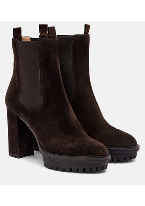 Gianvito Rossi 90 suede platform ankle boots