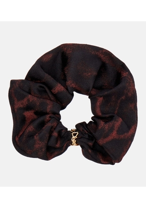 Saint Laurent Printed silk and cashmere scrunchie