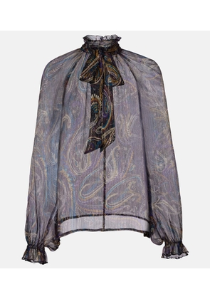 Etro Paisley silk-blend blouse