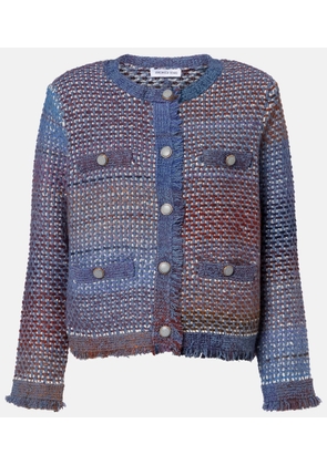 Veronica Beard Fringed cotton-blend cardigan