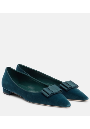 Manolo Blahnik Reador velvet ballet flats
