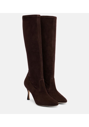 Manolo Blahnik Myconia suede knee-high boots