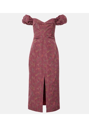 Markarian Adelaine floral puff sleeves gown