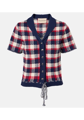 Valentino Checked cotton cardigan