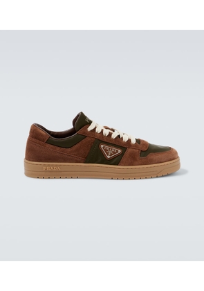 Prada Re-Nylon suede-trimmed sneakers