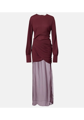 Nensi Dojaka Davina draped maxi dress