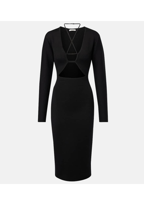 Nensi Dojaka Cutout knitted virgin wool midi dress