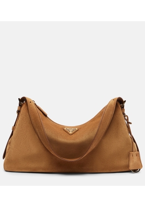 Prada Prada Aimee Large suede shoulder bag