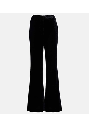 Nili Lotan Effy high-rise flared velvet pants