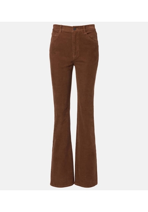 Nili Lotan Joan high-rise cotton-blend corduroy flared pants