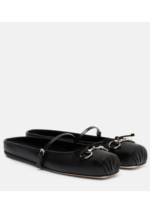 Gucci Horsebit leather mules