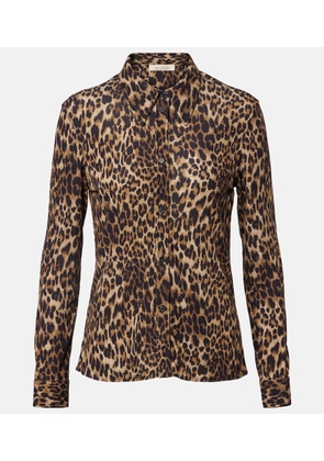 Nili Lotan Celestine leopard-print shirt