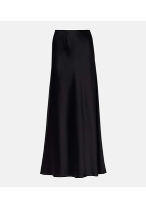 Leset Barb satin maxi skirt