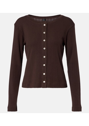 Leset Pointelle cotton cardigan