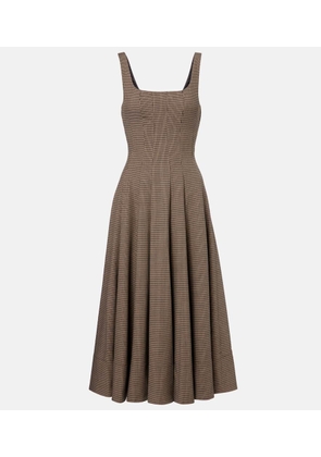 Staud Wells houndstooth midi dress