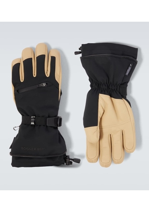 Bogner x 007 Adriano leather-trimmed ski gloves