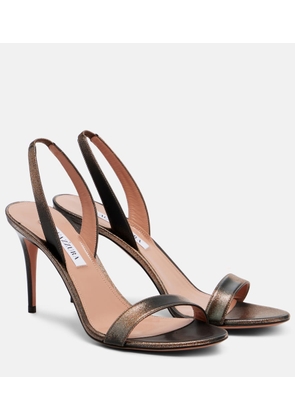 Aquazzura So Nude 85 leather slingback sandals