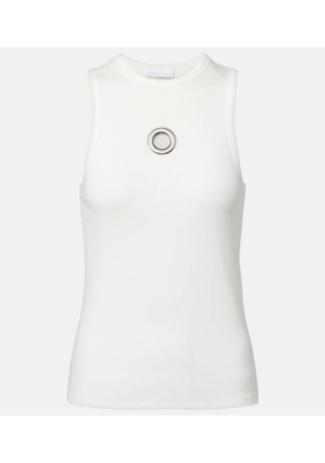 Rabanne Embellished cotton-blend tank top